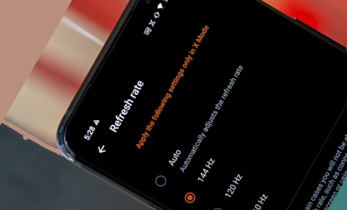 Smartphone Android Refresh Rate 120Hz